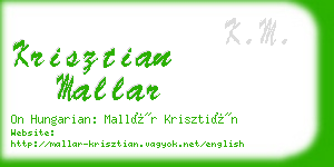 krisztian mallar business card